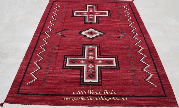 Textured_Red_Chief_Navajo_style_wool_rug_close_up_views