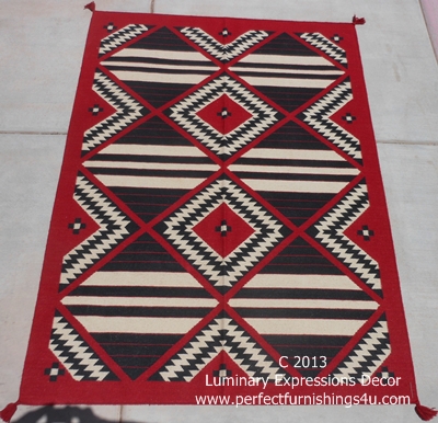 Navajo Style Wool Hand Woven Area Rugs, Quality tight flat weave ...